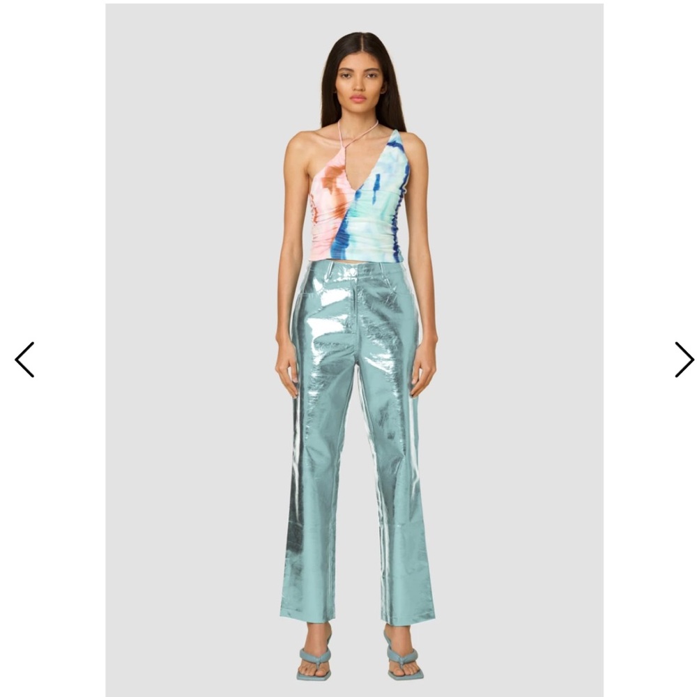 Amy Lynn metallic blue pants